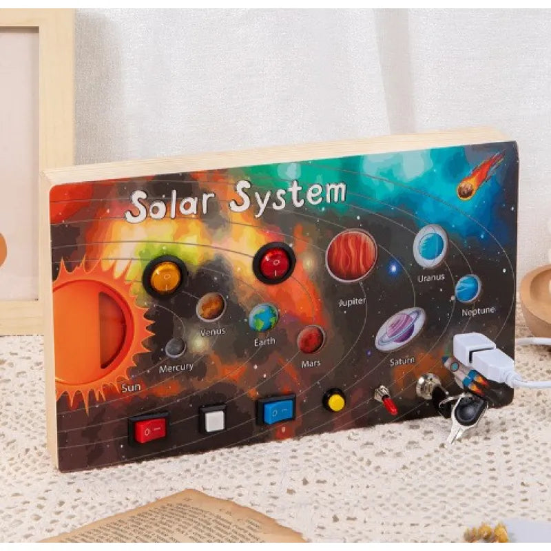 Children's Early Education Wooden LED Lamp Socket