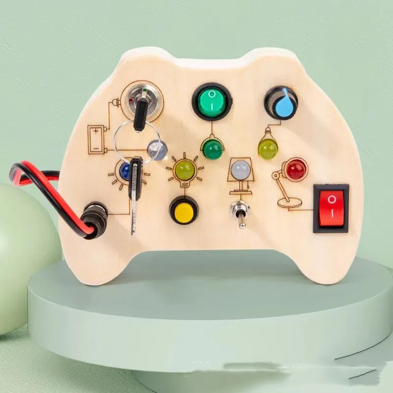 Children's Early Education Wooden LED Lamp Socket