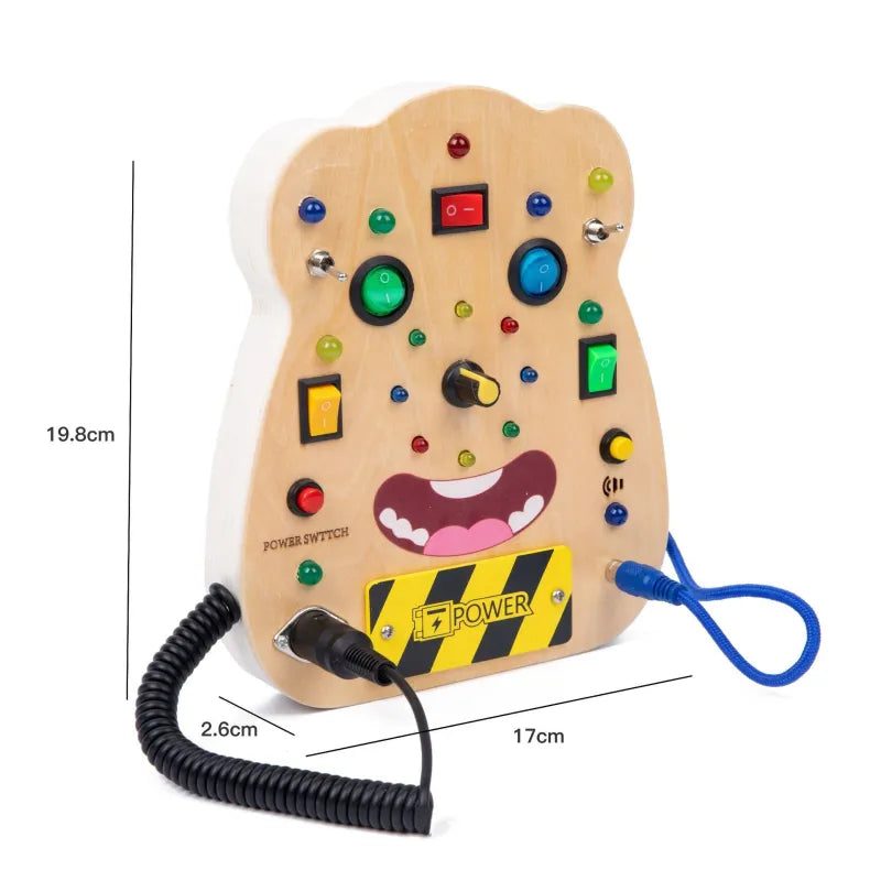 Children's Early Education Wooden LED Lamp Socket