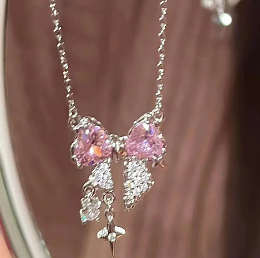 Light Butterfly Knot Necklace