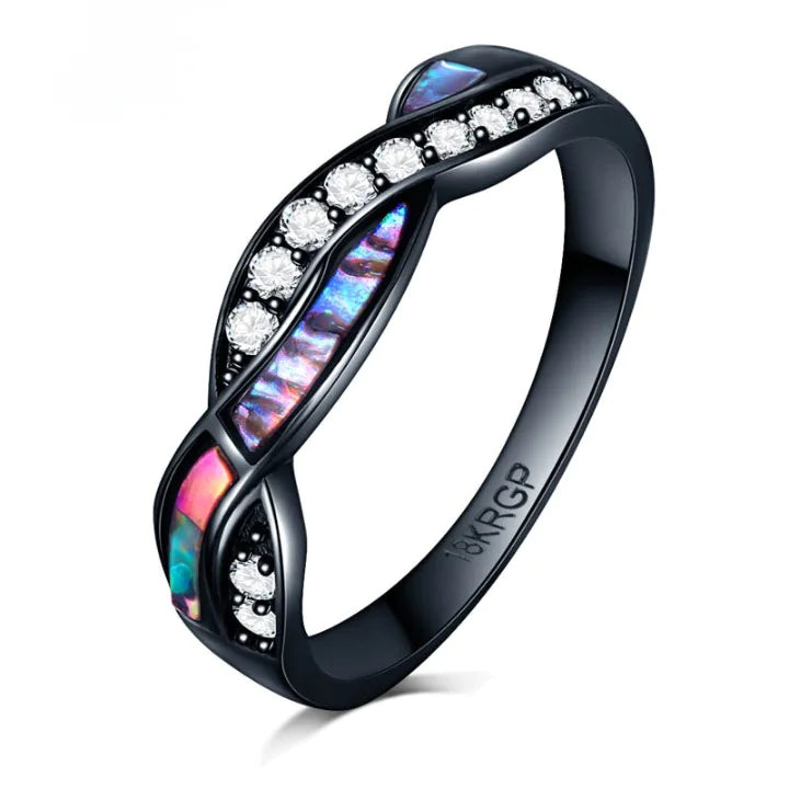Cross Ring Fashion Colorful Shell