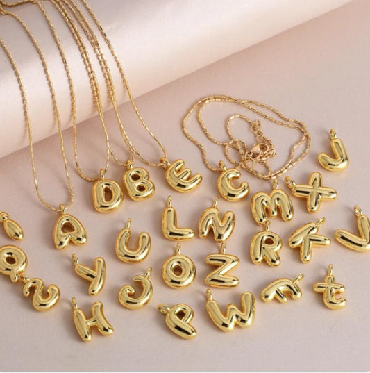 Gold-Plated 26-Letter Pendant Necklace