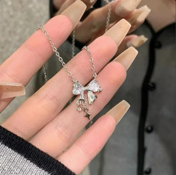 Light Butterfly Knot Necklace